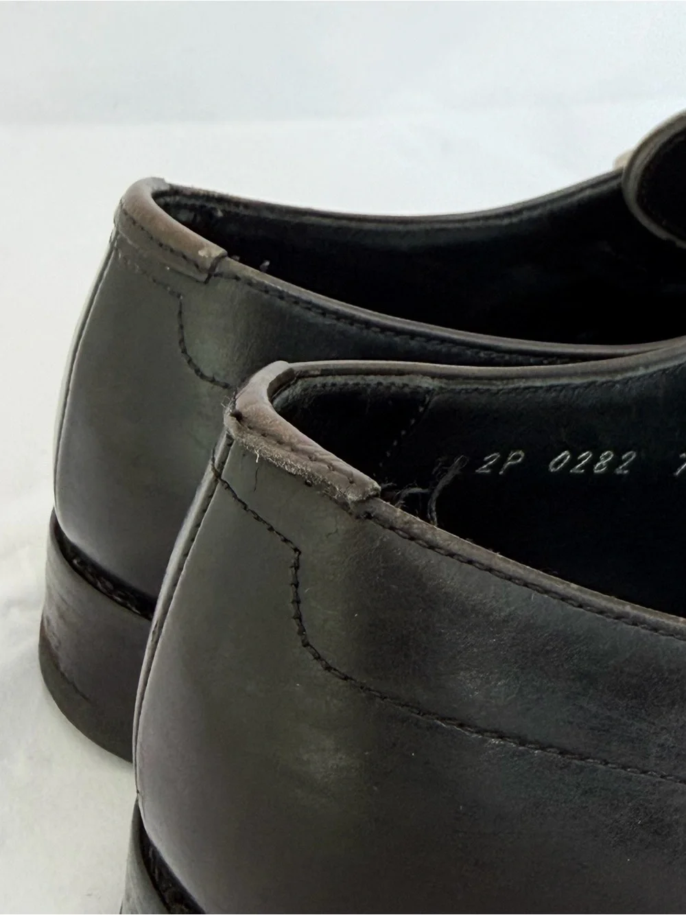 PRADA Black Leather Monk Strap Dress Shoes - Men